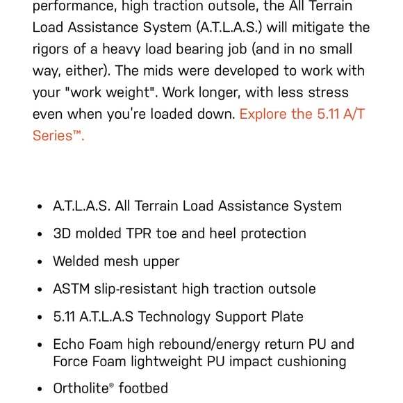 5.11 A/T Mid Boot Men’s 12EE - Picture 5 of 5